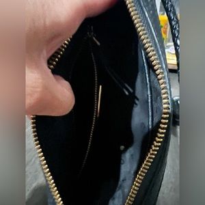 Tory Burch purse. Black leather. Braided strap